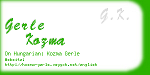 gerle kozma business card